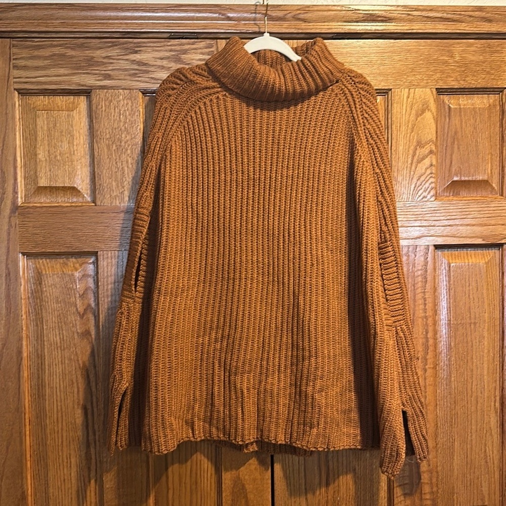 Main strip Pancho Sweater with Arm Holes NWT